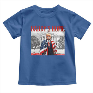 Trump 2025 Toddler T Shirt Daddy's Home Trump Inauguration Day TS09 Royal Blue Print Your Wear