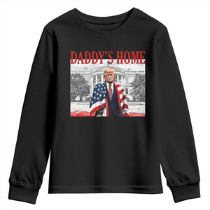 Trump 2025 Youth Sweatshirt Daddy's Home Trump Inauguration Day TS09 Black Print Your Wear