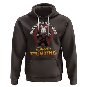 Easter Day Hoodie Every Bunny Was Kung Fu Fighting Funny Rabbit TS09 Dark Chocolate Printyourwear