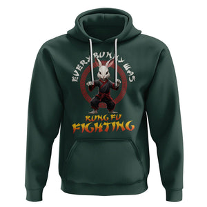 Easter Day Hoodie Every Bunny Was Kung Fu Fighting Funny Rabbit TS09 Dark Forest Green Printyourwear