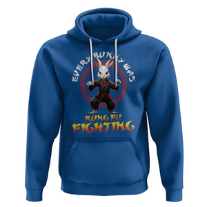 Easter Day Hoodie Every Bunny Was Kung Fu Fighting Funny Rabbit TS09 Royal Blue Printyourwear