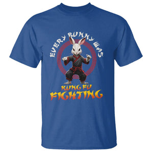 Easter Day T Shirt Every Bunny Was Kung Fu Fighting Funny Rabbit TS09 Royal Blue Printyourwear