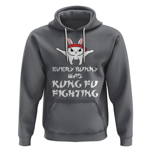 Easter Day Hoodie Every Bunny Was Kung Fu Fighting Funny Rabbit TS09 Charcoal Printyourwear