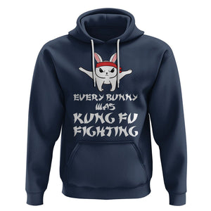 Easter Day Hoodie Every Bunny Was Kung Fu Fighting Funny Rabbit TS09 Navy Printyourwear