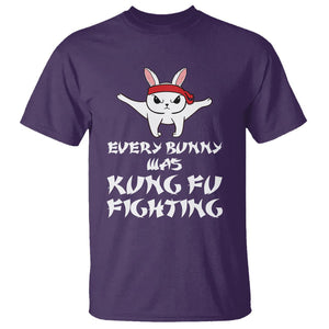 Easter Day T Shirt Every Bunny Was Kung Fu Fighting Funny Rabbit TS09 Purple Printyourwear