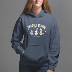 Easter Day Hoodie Snuggle Bunny Delivery Co L&D Nurse TS09 Navy Printyourwear