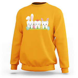 Easter Day Sweatshirt Funny Tooth Glasses Dental Dentist TS09 Gold Printyourwear