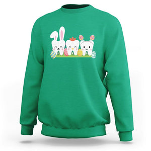 Easter Day Sweatshirt Funny Tooth Glasses Dental Dentist TS09 Irish Green Printyourwear