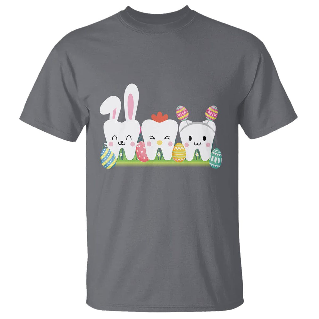 Easter Day T Shirt Funny Tooth Glasses Dental Dentist TS09 Charcoal Printyourwear