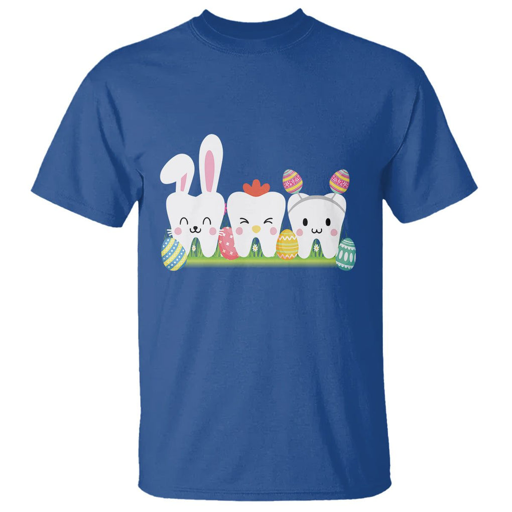 Easter Day T Shirt Funny Tooth Glasses Dental Dentist TS09 Royal Blue Printyourwear