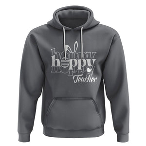 Easter Day Cute Hoppy Teacher Bunny Egg Hoodie TS09 Charcoal Printyourwear