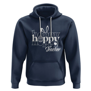 Easter Day Cute Hoppy Teacher Bunny Egg Hoodie TS09 Navy Printyourwear