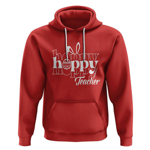 Easter Day Cute Hoppy Teacher Bunny Egg Hoodie TS09 Red Printyourwear