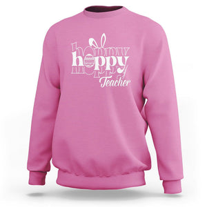 Easter Day Cute Hoppy Teacher Bunny Egg Sweatshirt TS09 Azalea Printyourwear