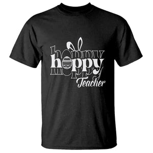 Easter Day Cute Hoppy Teacher Bunny Egg T Shirt TS09 Black Printyourwear