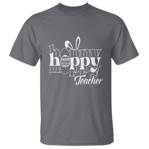 Easter Day Cute Hoppy Teacher Bunny Egg T Shirt TS09 Charcoal Printyourwear