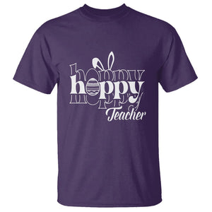 Easter Day Cute Hoppy Teacher Bunny Egg T Shirt TS09 Purple Printyourwear