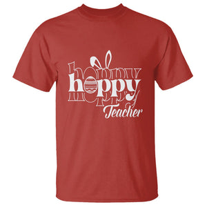 Easter Day Cute Hoppy Teacher Bunny Egg T Shirt TS09 Red Printyourwear