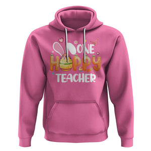 Easter Day Cute One Hoppy Teacher Bunny Carrot Hoodie TS09 Azalea Printyourwear