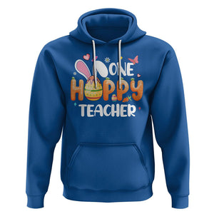 Easter Day Cute One Hoppy Teacher Bunny Carrot Hoodie TS09 Royal Blue Printyourwear