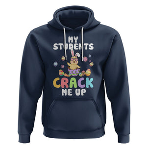 Easter Day Hoodie My Students Crack Me Up Funny Chick Teacher TS09 Navy Printyourwear