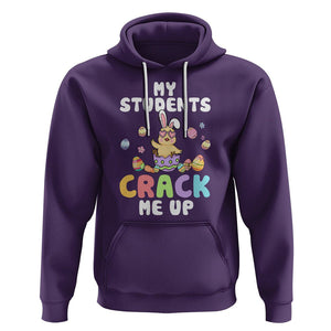 Easter Day Hoodie My Students Crack Me Up Funny Chick Teacher TS09 Purple Printyourwear