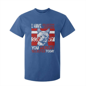 Funny Cat I Have Selective Hearing You Weren't Selected T Shirt For Kid TS09 Royal Blue Print Your Wear