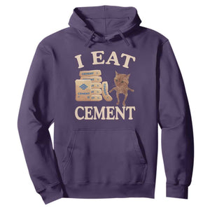 Funny Cat Meme Hoodie I Eat Cement TS09 Purple Print Your Wear