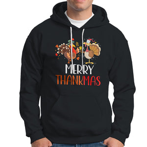 Merry Thankmas Santa Turkey Costume Thanksgiving Christmas Hoodie TS09 Military Green Printyourwear