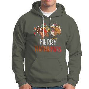 Merry Thankmas Santa Turkey Costume Thanksgiving Christmas Hoodie TS09 Printyourwear