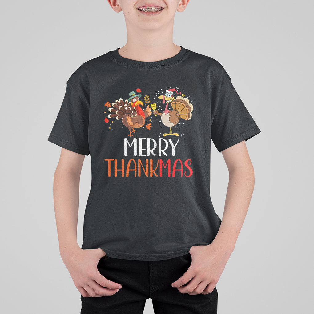 Merry Thankmas Santa Turkey Costume Thanksgiving Christmas T Shirt For Kid TS09 Military Green Printyourwear