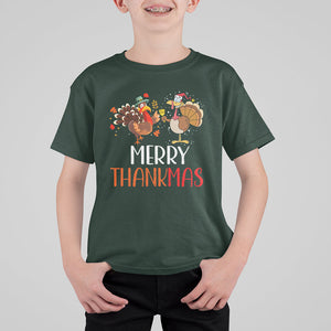 Merry Thankmas Santa Turkey Costume Thanksgiving Christmas T Shirt For Kid TS09 Printyourwear