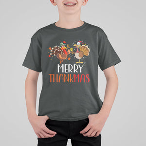 Merry Thankmas Santa Turkey Costume Thanksgiving Christmas T Shirt For Kid TS09 Printyourwear