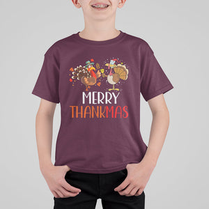 Merry Thankmas Santa Turkey Costume Thanksgiving Christmas T Shirt For Kid TS09 Printyourwear