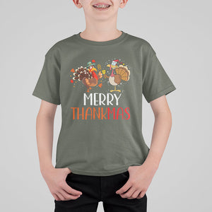 Merry Thankmas Santa Turkey Costume Thanksgiving Christmas T Shirt For Kid TS09 Printyourwear