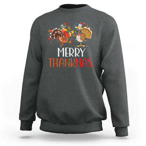 Merry Thankmas Santa Turkey Costume Thanksgiving Christmas Sweatshirt TS09 Printyourwear