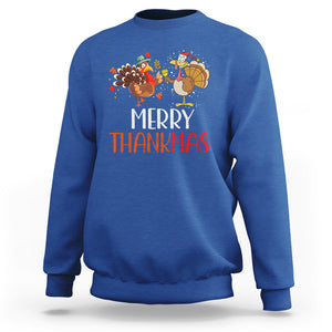 Merry Thankmas Santa Turkey Costume Thanksgiving Christmas Sweatshirt TS09 Printyourwear