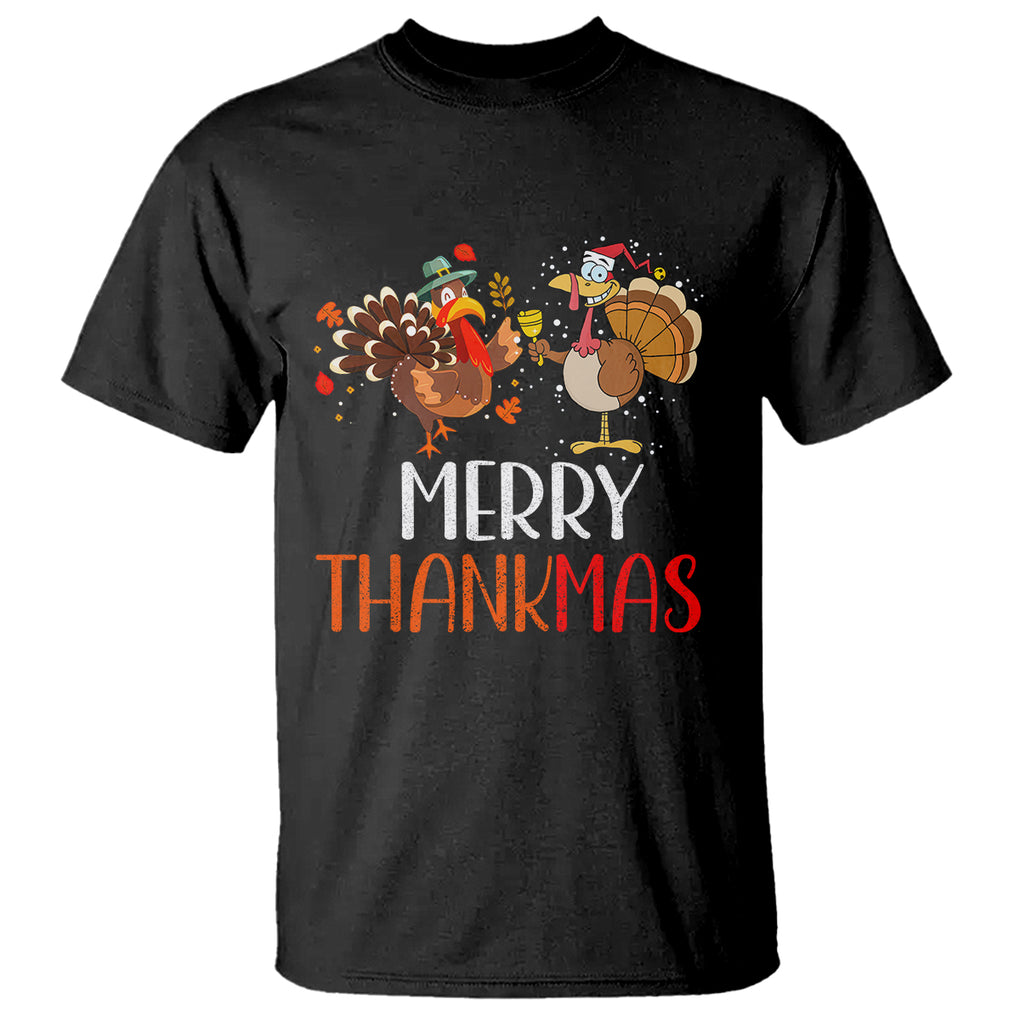 Merry Thankmas Santa Turkey Costume Thanksgiving Christmas T Shirt TS09 Military Green Printyourwear