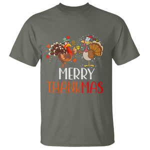 Merry Thankmas Santa Turkey Costume Thanksgiving Christmas T Shirt TS09 Printyourwear