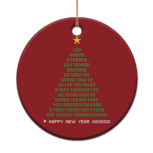 Funny Binary Christmas Tree Christmas Ornament HAPPY NEW YEAR 11111101001 TS09 Print Your Wear