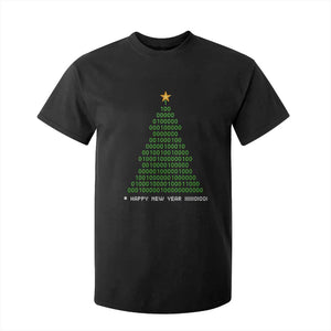 Funny Binary Christmas Tree T Shirt For Kid HAPPY NEW YEAR 11111101001 TS09 Black Print Your Wear