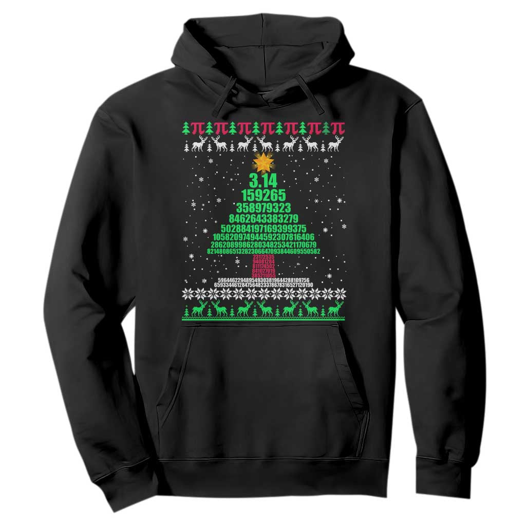Funny Xmas Math Pi Christmas Tree Hoodie TS09 Black Print Your Wear
