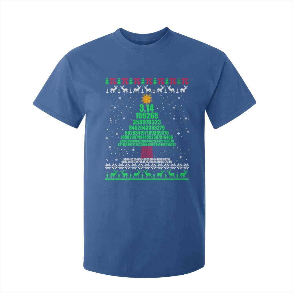 Funny Xmas Math Pi Christmas Tree T Shirt For Kid TS09 Royal Blue Print Your Wear