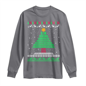 Funny Xmas Math Pi Christmas Tree Long Sleeve Shirt TS09 Charcoal Print Your Wear