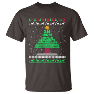 Funny Xmas Math Pi Christmas Tree T Shirt TS09 Dark Chocolate Print Your Wear