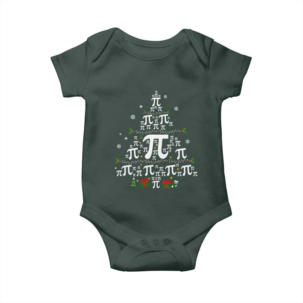 Funny Christmas Math Teacher Baby Onesie Pi Christmas Tree TS09 Print Your Wear
