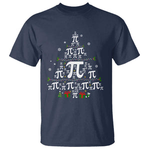 Funny Christmas Math Teacher T Shirt Pi Christmas Tree TS09 Navy Print Your Wear