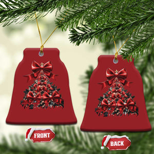 Christmas Tree Coquette Tis The Season Christmas Ornament TS09 Bell Flake Red Print Your Wear