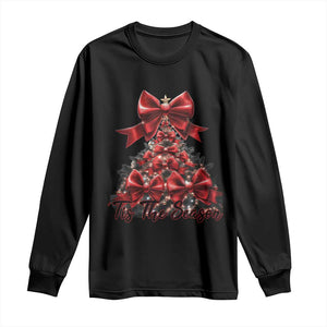 Christmas Tree Coquette Tis The Season Long Sleeve Shirt TS09 Black Print Your Wear