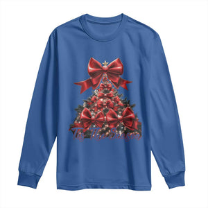 Christmas Tree Coquette Tis The Season Long Sleeve Shirt TS09 Royal Blue Print Your Wear